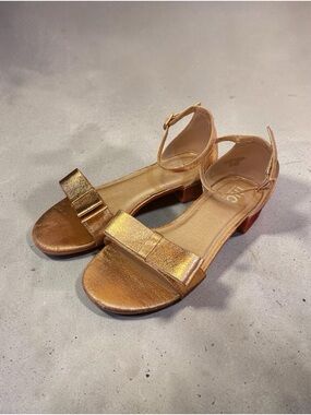 INC International Concepts Metallic Rose Gold Ankle Strap Sandals